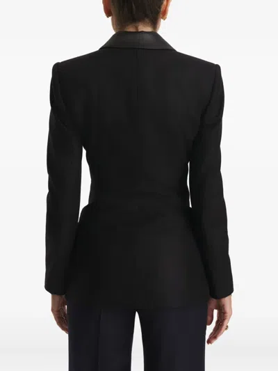 Cuanna Midi Double-breasted Blazer In Black
