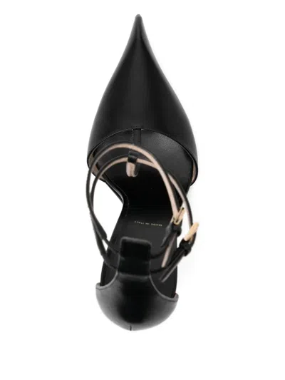 Tom Ford Python Stamped Leather Double Ankle Strap Pumps In Black