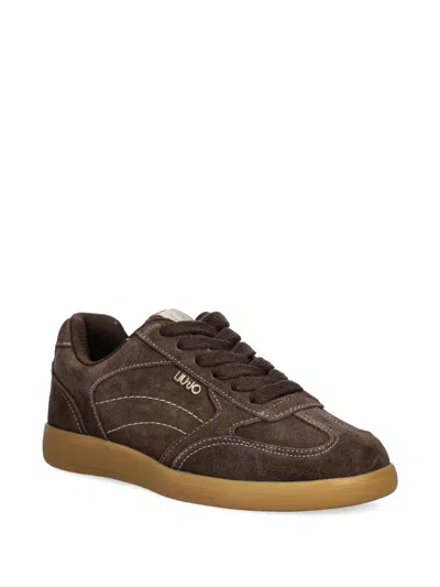 Liu •jo Stitched-detail Sneakers In Brown
