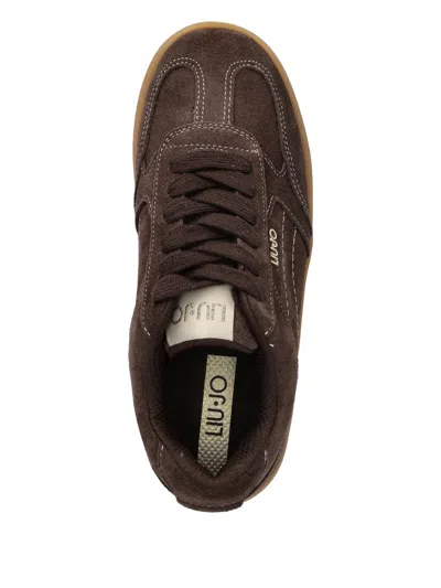 Liu •jo Stitched-detail Sneakers In Brown