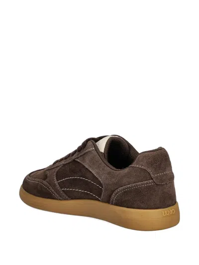 Liu •jo Stitched-detail Sneakers In Brown