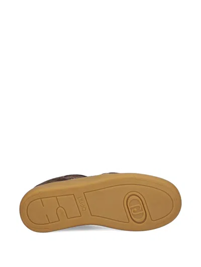 Liu •jo Stitched-detail Sneakers In Brown