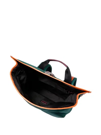 Lancel Rolltop Leather-trimmed Backpack In Multi