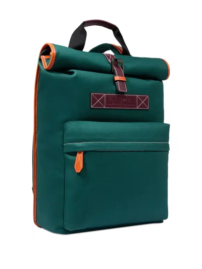 Lancel Rolltop Leather-trimmed Backpack In Multi