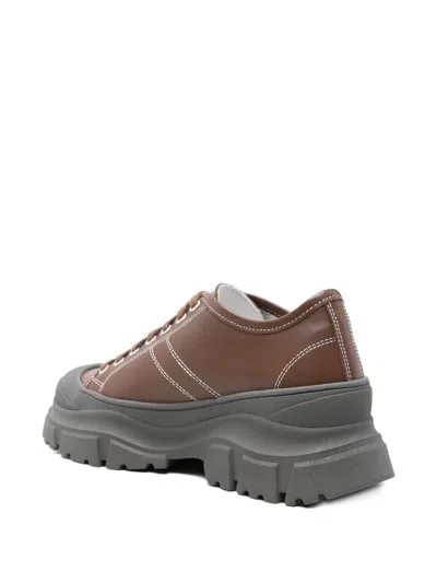 Sofie D'hoore Lace-up Platform Sneakers In Brown