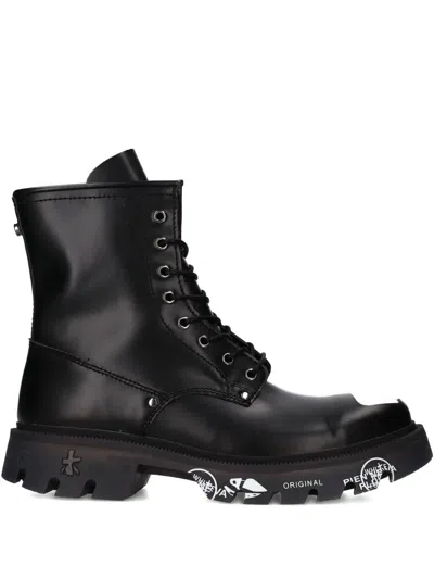 Premiata Brixton Lace-up Metal Boots In Black