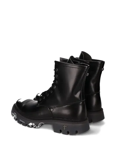 Premiata Brixton Lace-up Metal Boots In Black