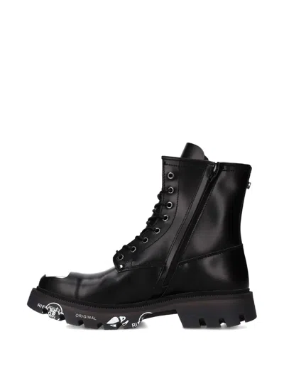 Premiata Brixton Lace-up Metal Boots In Black