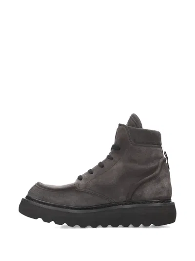 Premiata Lace-up Platform Boots In Gray