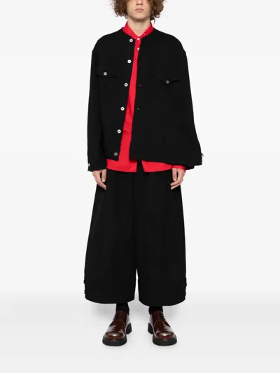 Black Comme Des Garçons Crew-neck Jacket In Black