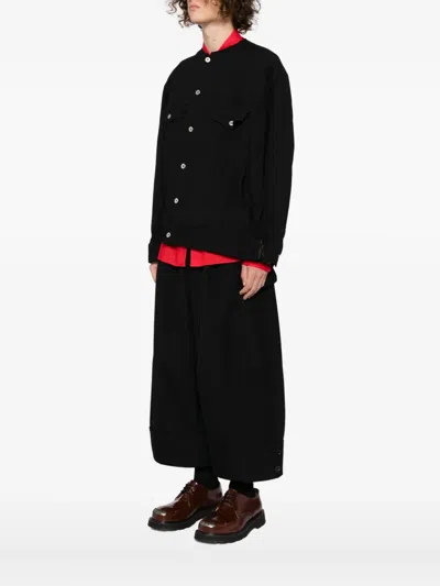 Black Comme Des Garçons Crew-neck Jacket In Black