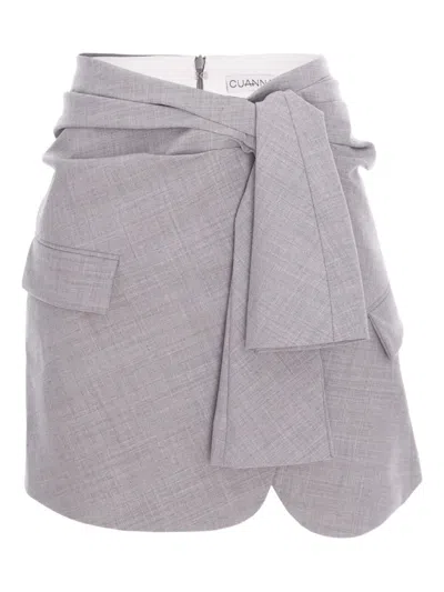 WANDA 系带细节迷你半身裙