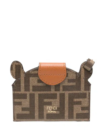 Fendi Monogram Animal Leather Wallet In Multi