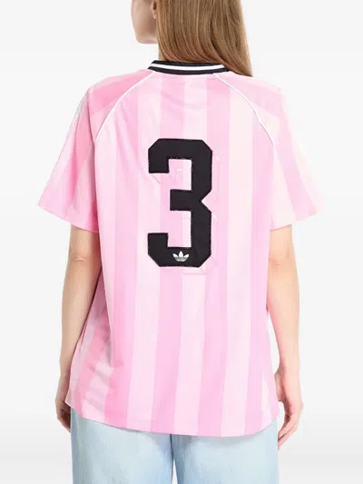 Adidas Originals Originals Striped T-shirt In Pink