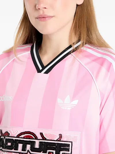 Adidas Originals Originals Striped T-shirt In Pink