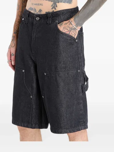 Dime Carpenter Denim Shorts In Black