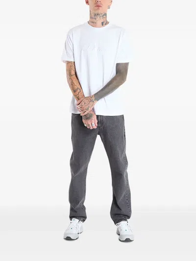 Dime Straight Denim Trousers In Gray