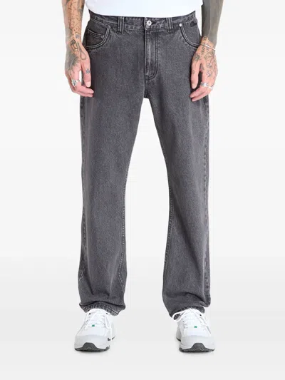 Dime Straight Denim Trousers In Gray