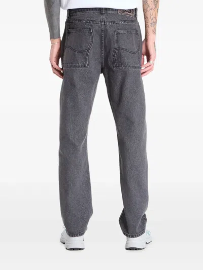 Dime Straight Denim Trousers In Gray