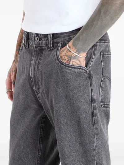 Dime Straight Denim Trousers In Gray