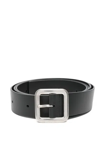 Jil Sander Square Flat Belt In Black