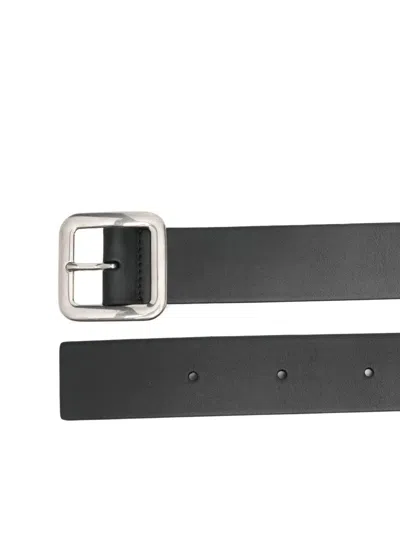 Jil Sander Square Flat Belt In Black