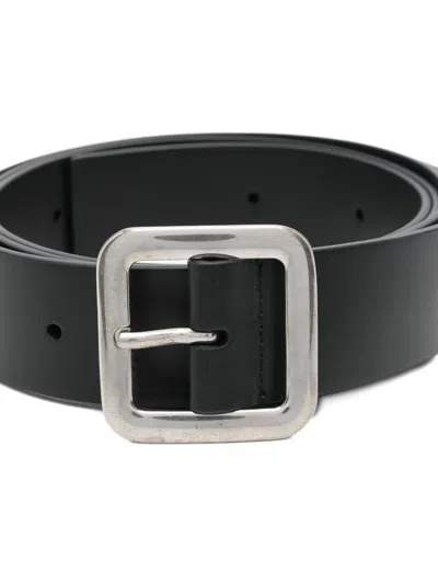 Jil Sander Square Flat Belt In Black