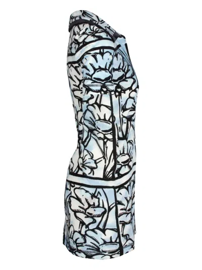 Pre-owned Fendi X Joshua Vides Edition Printed Mini Dress In Blue