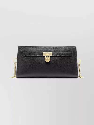 Michael Kors Hamilton Moderne Extra-small Leather Convertible Crossbody Bag In Black