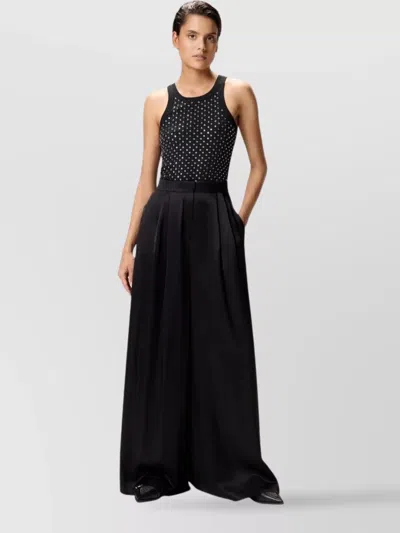 Pinko Fitted Sleeveless Top Featuring Stud Embellishments In Black