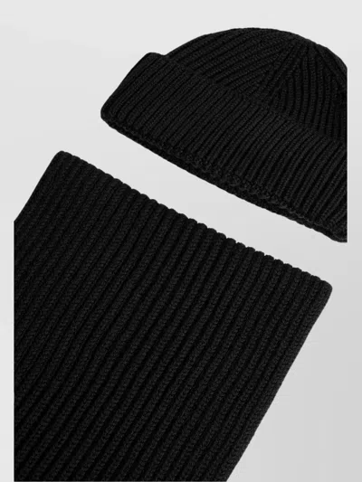 Dsquared2 Set Aus Gerippter Beanie Und Schal In Black