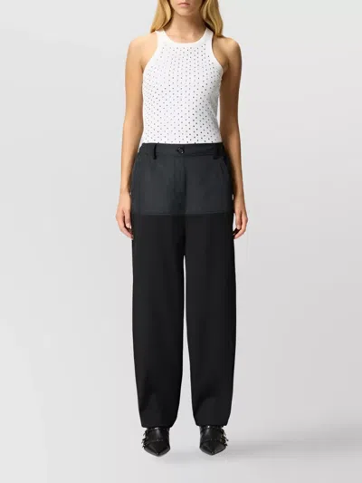 Pinko Rhinestone-embellished Slim Fit Sleeveless Top In White