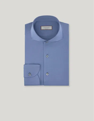 Canali Cotton Shirt In Blue