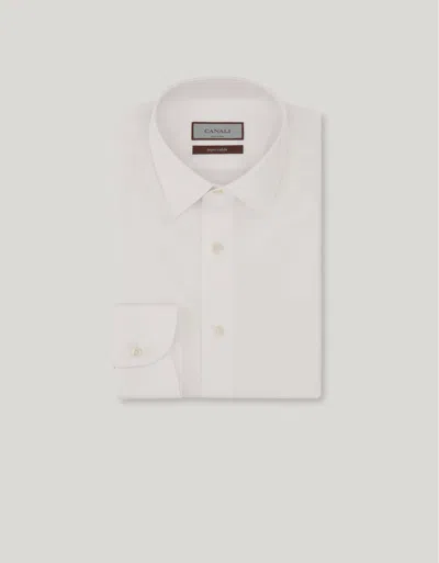 Canali Impeccabile Slim-fit Shirt In White Cotton
