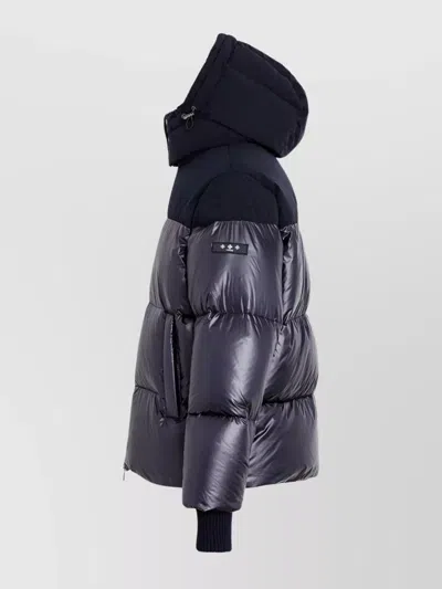 Tatras Hooded Quilted Coat Side Pockets In Blue
