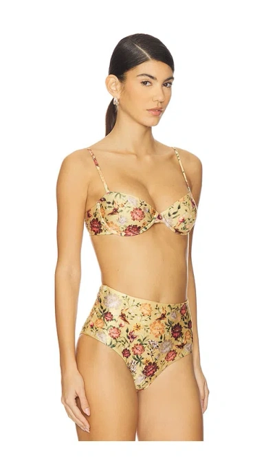 Agua By Agua Bendita Magdalena Paramo Bikini Top Multicolor In Yellow