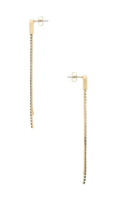 Ettika Double Chain Drop Earrings In Gold
