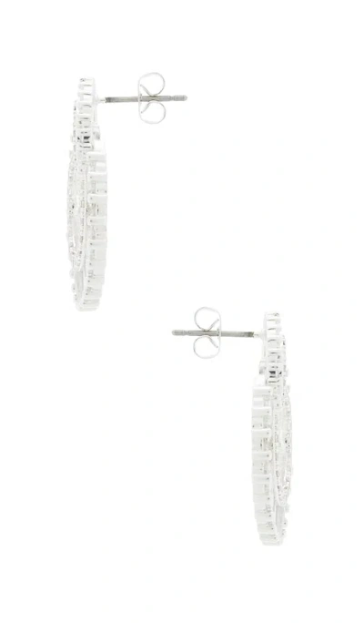Ettika Rotating Circles Crystal Earrings In Metallic