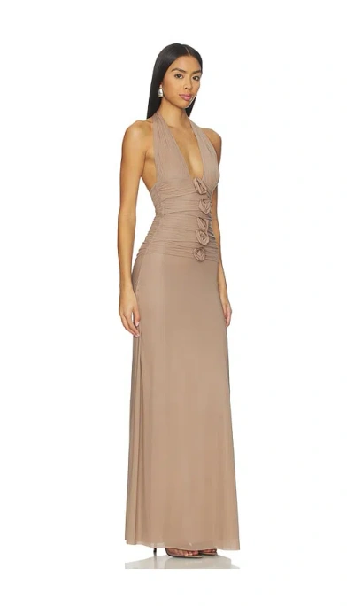 Maygel Coronel Villadiego Dress In Brown