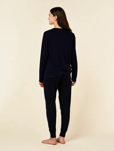 Papinelle Cosy Kate Long Sleeve Top And Full Length Pant In Black