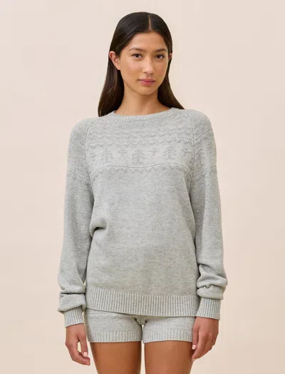 Papinelle Fairisle Long Sleeve Knit Jumper In Gray