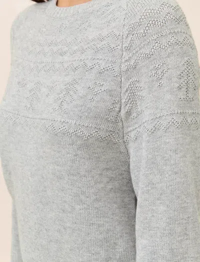 Papinelle Fairisle Long Sleeve Knit Jumper In Gray