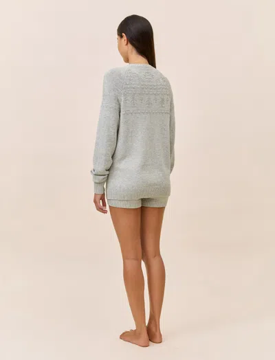 Papinelle Fairisle Long Sleeve Knit Jumper In Gray