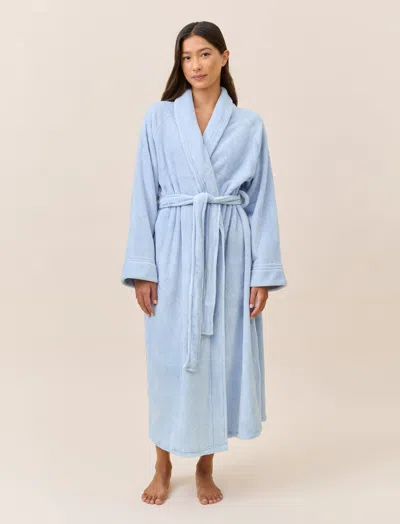 Papinelle Long Plush Robe In Blue