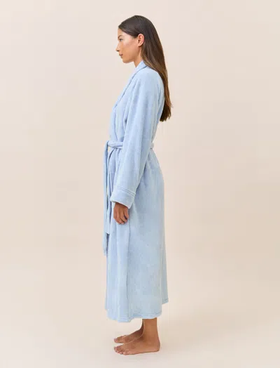 Papinelle Long Plush Robe In Blue