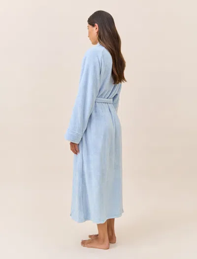Papinelle Long Plush Robe In Blue