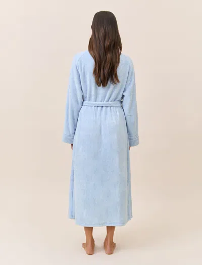 Papinelle Long Plush Robe In Blue
