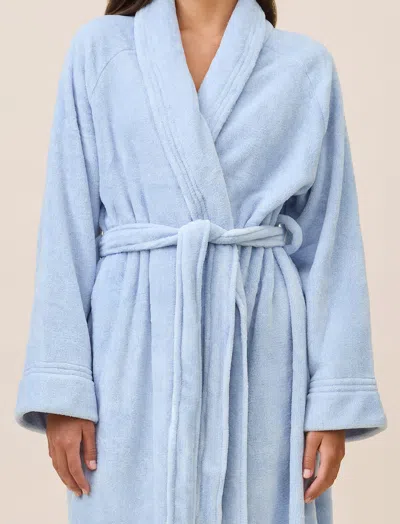 Papinelle Long Plush Robe In Blue