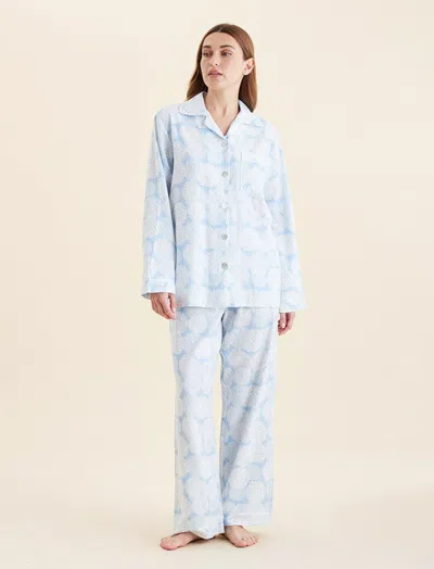 Papinelle Snowball Cosy Cotton Blend Pajamas In Blue