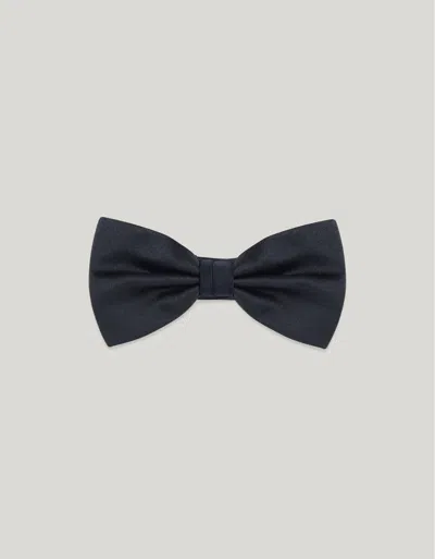 Canali Blue Silk Bow Tie In Blue